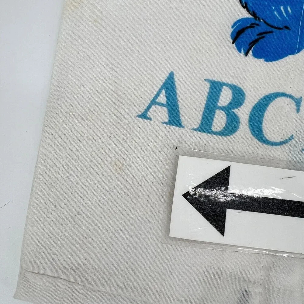 Vintage Stevens Sesame Street ABC'S Muppets Twin Fitted Sheet and 1 Pillowcase
